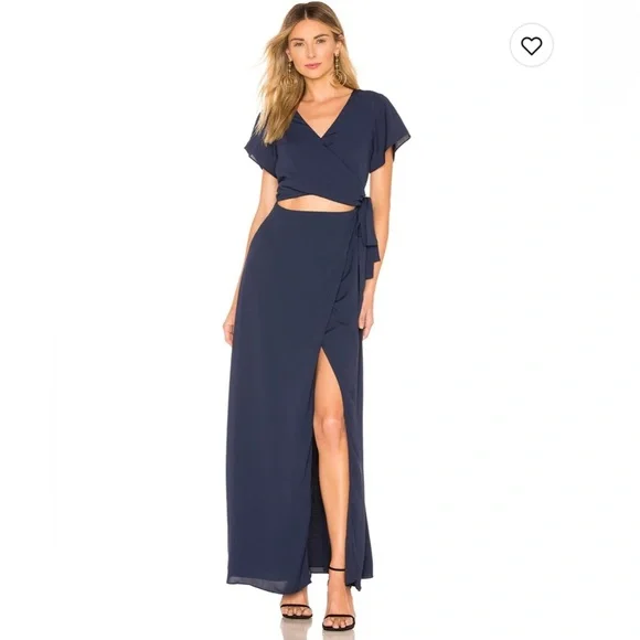 superdown | Dresses | Superdown Navy Wrap Maxi Dress | Poshmark